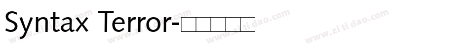 Syntax Terror字体转换